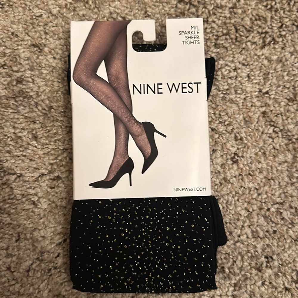 Nine West Gold Speckled Tights
